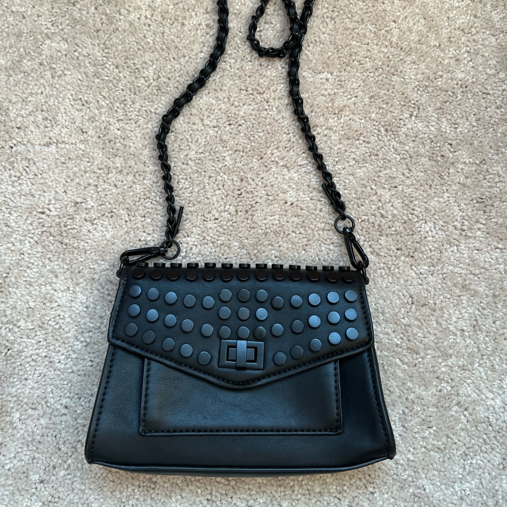 Studded black crossbody
